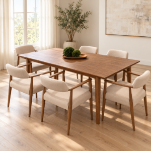 Artemis Dining Chair Paired With The  Gia Dining Table