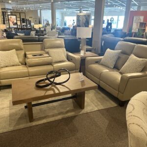 Synergy Leather Power Reclining Sofa and Loveseat
