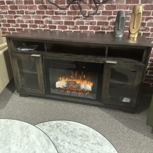 Media Console with Built-In Electric Fireplace
