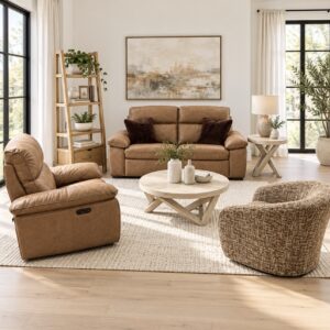Violino Reclining Set In Brown